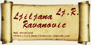 Ljiljana Ravanović vizit kartica
